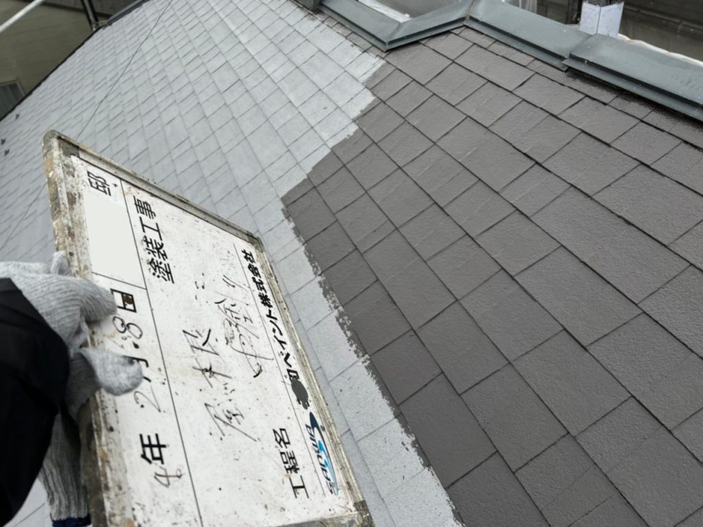 神奈川支店Y様邸屋根中塗り２
