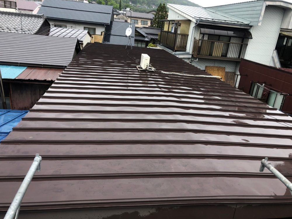 長野県長野市/洋風戸建ての屋根塗り替え（チョコレート）