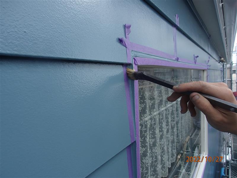静岡県静岡市/洋風戸建ての外壁塗り替え（フォギーブルー系）・屋根塗り替え（新ブラウン）イメージ