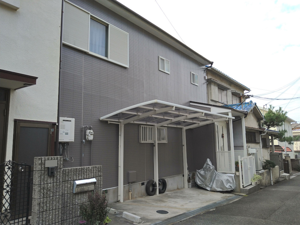 兵庫県神戸市/洋風戸建ての外壁塗り替え（ブラウン系）